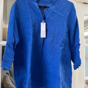 Women’s Blue Linen Shirt